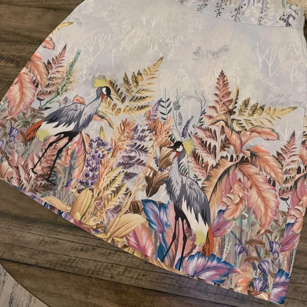 Unique Floral Bird Sequin Dress - Picture 4 of 9